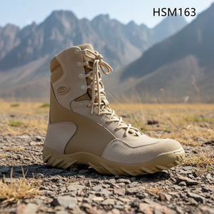 Botas <span class=keywords><strong>de</strong></span> Combate ZH, Resistentes al Desgarro, <span class=keywords><strong>de</strong></span> Gamuza Natural, para Entrenamiento en el Desierto, con Suela <span class=keywords><strong>de</strong></span> Goma Resistente, Color Bronceado, Modelo HSM163 - Product Image 2