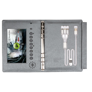 Set de Regalo de Lujo, Nuevo Diseño, Agenda Inteligente con Cable de Carga, Banco de Energía para Portátil, Pantalla de Inicio de 7 Pulgadas, Video Corporativo - Product Image 1