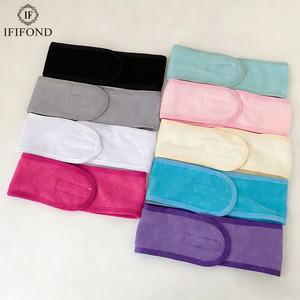 Bandeaux de Spa en Tissu Éponge Personnalisables avec Logo, Extensibles, Lavables, <span class=keywords><strong>pour</strong></span> Maquillage et Soins du Visage, <span class=keywords><strong>pour</strong></span> Femmes - Product Image 1