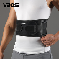 Ceinture de soutien lombaire VBOSi 1 pièce, réglable, double sangle, robuste, pour la musculation, l'haltérophilie, hommes