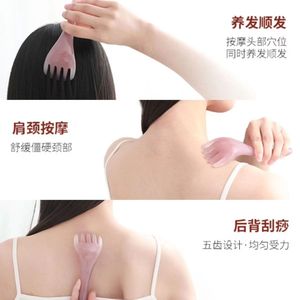 Five Claw Head Therapy Comb Resin Scalp Massager For Massage And Health Care Random Color - Product Image 3