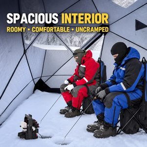 Parapluie de pêche imperméable en TPU avec ouverture cheminée, capacité 3-4 personnes, pour toutes les saisons, abri de pêche sur glace et camping en extérieur - Product Image 2