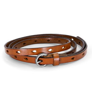 महिलाओं के लिए उत्तम वास्तविक चमड़े, व्यापार और आवागमन के लिए बहुमुखी, महिलाओं के लिए फैशनेबल चमड़े के स्लिम कमर बेल्ट - Product Image 4