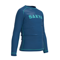 SAKYA BJJ Rash Guards Performance Youth Children Compression Shirts Short Sleeve Anti-UV Unisex Jiu Jitsu MMA Surfing Wear 220g