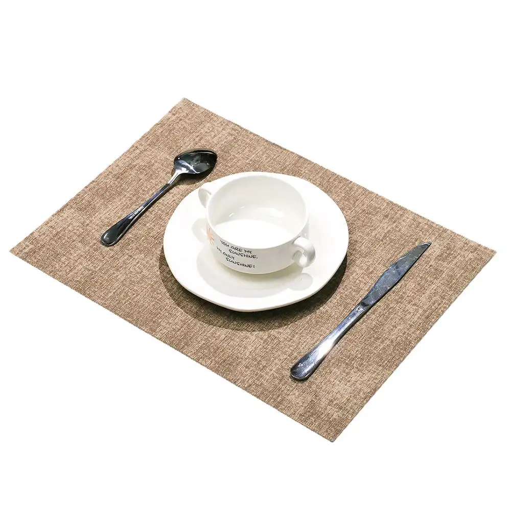 Western Food Small Meal Desk Mat For Restaurant Wholesales Price Minimalist Pvc Leather Dining Tablet Mat