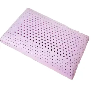 Travesseiro de pescoço para dormir, espuma de memória de alta densidade ventilada gel macia confortável travesseiro para pescoço com furos