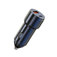 Usine Mini 48W Multi Port Pd Usb-c Charge Rapide En Aluminium Chargeur De Voiture Adaptateur Usb et Type c Téléphone Mobile Chargeur De Voiture Rapide