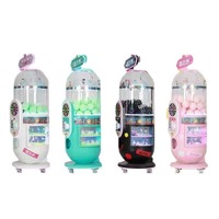 LeChen Distributeur de capsules à monnayeur pour machine de jeu d'arcade, mini, personnalisable, pour enfants, en métal et acrylique, avec jouets et chewing-gum en capsules anglaises