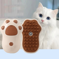 Brosse à poils d'animaux de compagnie Peigne pour chien et chat Nettoyant pour bain de massage à la vapeur pour le toilettage Brosse à épilation pour chat Brosse à vapeur