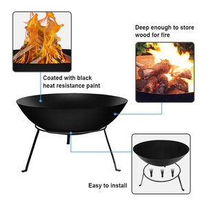 Barbecue au bois Esschert Design FF114, fournitures de jardin, barbecue, <span class=keywords><strong>brasero</strong></span> extérieur, bol à feu en acier - Product Image 3