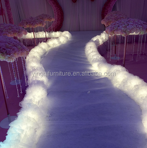 Creative Wedding Stage Decoration White Sash Wedding Aisle <b>Runners</b> - Product Image 1