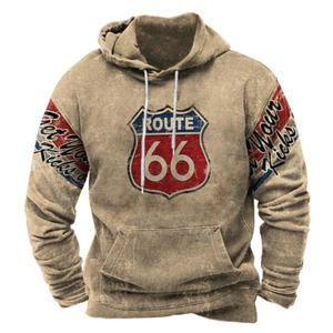 Sweat-shirts à capuche pour hommes tendance streetwear printemps-automne, motif numérique Cerf Mythologie Viking, collection Noël - Product Image 5