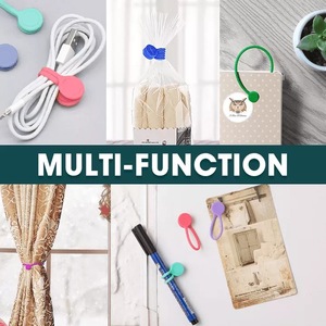 Giảm Giá Mạnh Dụng Cụ Sắp Xếp Dây Silicon Từ Tính Có Thể Tái Sử Dụng Nhiều Màu Kín Hoàn Toàn Biểu Tượng Tùy Chỉnh - Product Image 6
