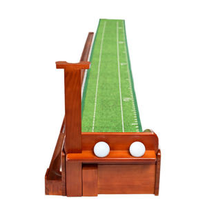 Tapete de Práctica de Golf para Interiores con Riel de Retorno de Pelotas de Madera Sólida para Entrenamiento de Golf - Product Image 3