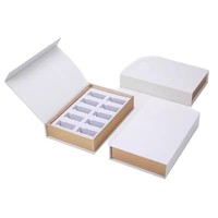 Boîtes Magnétiques Biodégradables Modernes - Emballage Miniature Haut de Gamme Écologique Fait Main Personnalisé avec Gaufrage Portable pour Produits Séchés