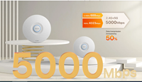 Point d'accès au plafond Tenda BE5010 5010 Mbps, vitesse sans fil 2,4 GHz et 5 GHz, double bande WiFi7, alimentation PoE
