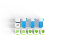 Kit de robótica ICreateRobot ICBricks para niños de 6 a 10 años con sensores inteligentes para aprendizaje creativo STEM y habilidades de ingeniería