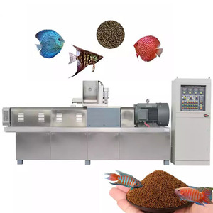 Machine extrudeuse de nourriture pour poissons flottante à sec, installation d'extrusion de nourriture aquatique à double vis, machine de traitement de nourriture pour poissons - Product Image 1