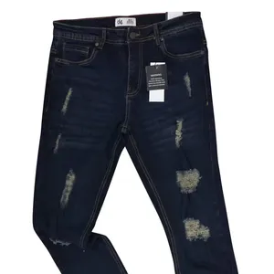 High Street Style Spatten Inkt Gescheurde Slim Fit Elastische Skinny Jeans Heren Hiphop Trendy Broeken