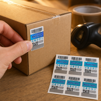 Autocollant de sécurité personnalisé holographique à gratter avec code QR, anti-contrefaçon, étiquette adhésive mate laser, code-barres à double vérification