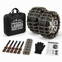 Chaîne à neige standard pour échelle, chaîne antidérapante en acier pour pneus 165-265 mm, kit d'urgence classique