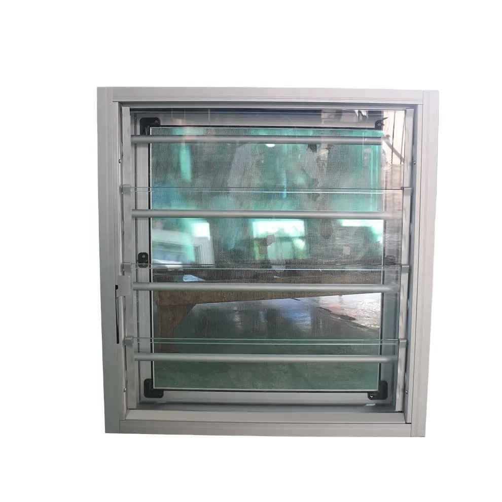 Алюминиевые рамки, стеклянный жалюзи с защитной сеткой