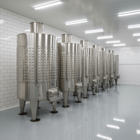 Cuve de fermentation de vin rouge sec en acier inoxydable de 3000 L à couvercle fermé avec refroidissement par plaques alvéolées pour cave à vin
