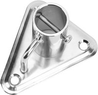 Base triangulaire de 1 pouce en acier inoxydable de qualité marine 304 pour poteau de balustrade, neuf