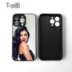 Topjlh Handytuch einfarbig Sublimation 2d Tpu Aluminiumplatte personalisierter Druck Handytuch für iPhone 15 Pro Max