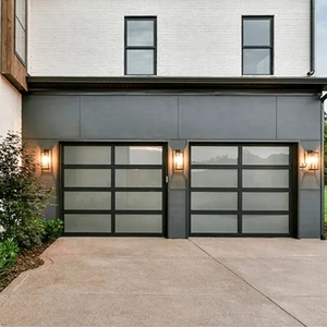 Portes <span class=keywords><strong>de</strong></span> <span class=keywords><strong>garage</strong></span> sectionnelles en verre personnalisées Norton, portes <span class=keywords><strong>de</strong></span> <span class=keywords><strong>garage</strong></span> en aluminium, portes automatiques résidentielles, volets roulants tendance <span class=keywords><strong>pour</strong></span> villa - Product Image 5