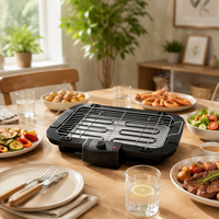 Barbecue électrique d'intérieur avec contrôle de température réglable, design portable pour table, pour usage domestique, version américaine