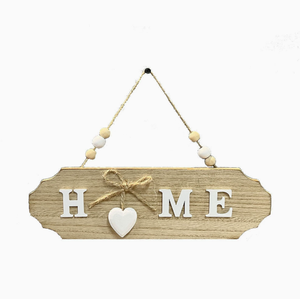<b>Rustic</b> Wooden Welcome Sign Home Wall Hanging <b>Door</b> Plaque Bowknot Heart Decor for Entryway Shop - Product Image 1