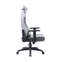 Fauteuil de Gaming Pivotant et Réglable en Tissu Gris avec LED RGB, Grand Mécanisme, Design Contemporain, pour Bureau et Usine, Vente en Gros Personnalisée, Qualité Supérieure