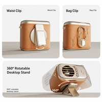Nouveau mini ventilateur à suspendre à la taille, gadget de refroidissement portable à clipser pour une utilisation en extérieur, portable, utilisable à la main et sur un bureau