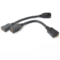 Câble HDMI Keystone Jack Femelle-Femelle Pigtail 4K HDMI 2.0 avec Connecteur Snap-in Plaqué Or pour Plaque Murale, Prise en Charge 4K 60Hz