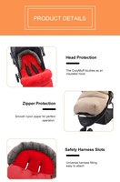 Sac de couchage double fermeture éclair pour bébé nouveau-né, sac de couchage d'hiver, couverture de poussette d'hiver