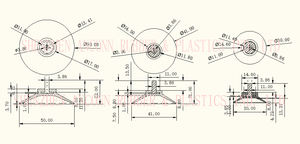 Crochet à vis M4 industriel, moulage par injection PVC transparent, ventouse <span class=keywords><strong>de</strong></span> 30/40/50 mm, motif pour machine à modèles en plastique - Product Image 6
