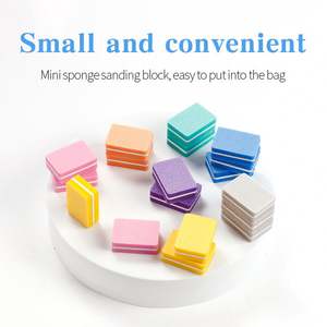 Dubbelzijdige mini vierkante nagelvijl, nagelpolijstblok, spons, <span class=keywords><strong>2</strong></span>-zijdige nagelvijl voor het polijsten van de nagelriem, manicuregereedschap - Product Image 2