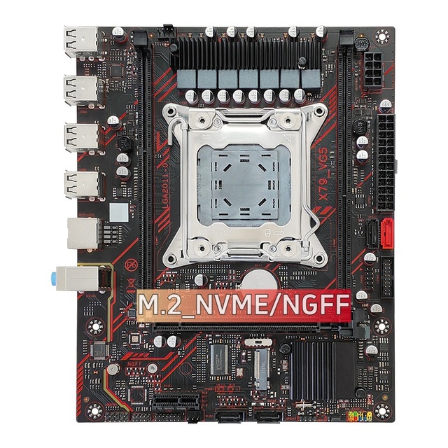 Brand New X79-VG5 Xeon E5 V2 V3 Series NVME Motherboard Kit LGA2011 Board DDR3 SATA Hard Drive for Gaming Desktop 64 GB