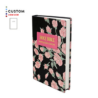Bible éducative pour filles en espagnol, avec couverture en tissu brodé, logo estampé or, conception personnalisée par fournisseur multilingue