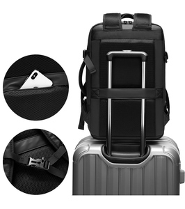 Mochila de Negocios de Alta Calidad, Impermeable, con Carga USB, Expandible, para Viajes, con Ruedas, para Portátil - Product Image 4