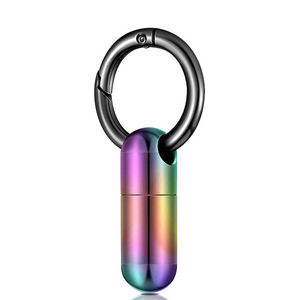 BST-TI Hot Sale Pill Case Waterproof Pill Fob Portable Medicine Storage Container for Travel Purse Pocket Mini Keychain Pill Holder