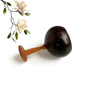 Vajilla de copa y cuenco de vino de cáscara de coco personalizada ecológica - Product Image 6