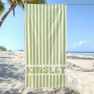 USA Customised logo Bulk Printed <strong>Bath</strong> Child Blue <strong>pink</strong> Green Striped Quick Dry Microfiber Beach <strong>Towels</strong> with logo Custom Print - Product Image 2
