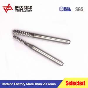 Fraise à micro-prise en charge, à bout sphérique, en carbure, à extrémité plate - Product Image 4