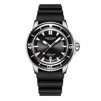 Montre Reef Tiger/RT de marque supérieure pour homme, montre mécanique en acier pour la plongée, bracelet en caoutchouc, montre lumineuse étanche RGA3035