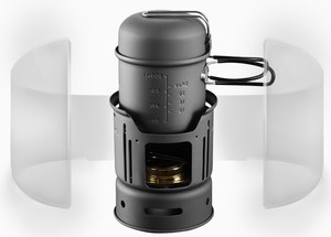 GSD 户外野营炊具套装 简易炊具 炉灶 紧凑型背包野营烹饪套装 阳极氧化铝野营锅具套装 - Product Image 5