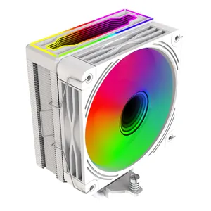 120MM RGB 팬 냉각 PC CPU 라디에이터 4 히트 파이프와 호환 데스크탑 컴퓨터 케이스 용 인텔 AMD CPU