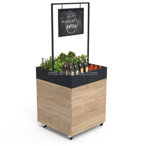 Soporte de exhibición de presentación móvil de frutas y verduras <span class=keywords><strong>Bio</strong></span> Estante de frutas Tienda de frutas Supermercado Exhibición comercial - Product Image 4