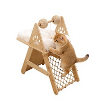 Griffoir et structure d'escalade pour chat en bois massif et sisal de luxe - Durable, écologique, facile à assembler, lit pour chat d'intérieur
